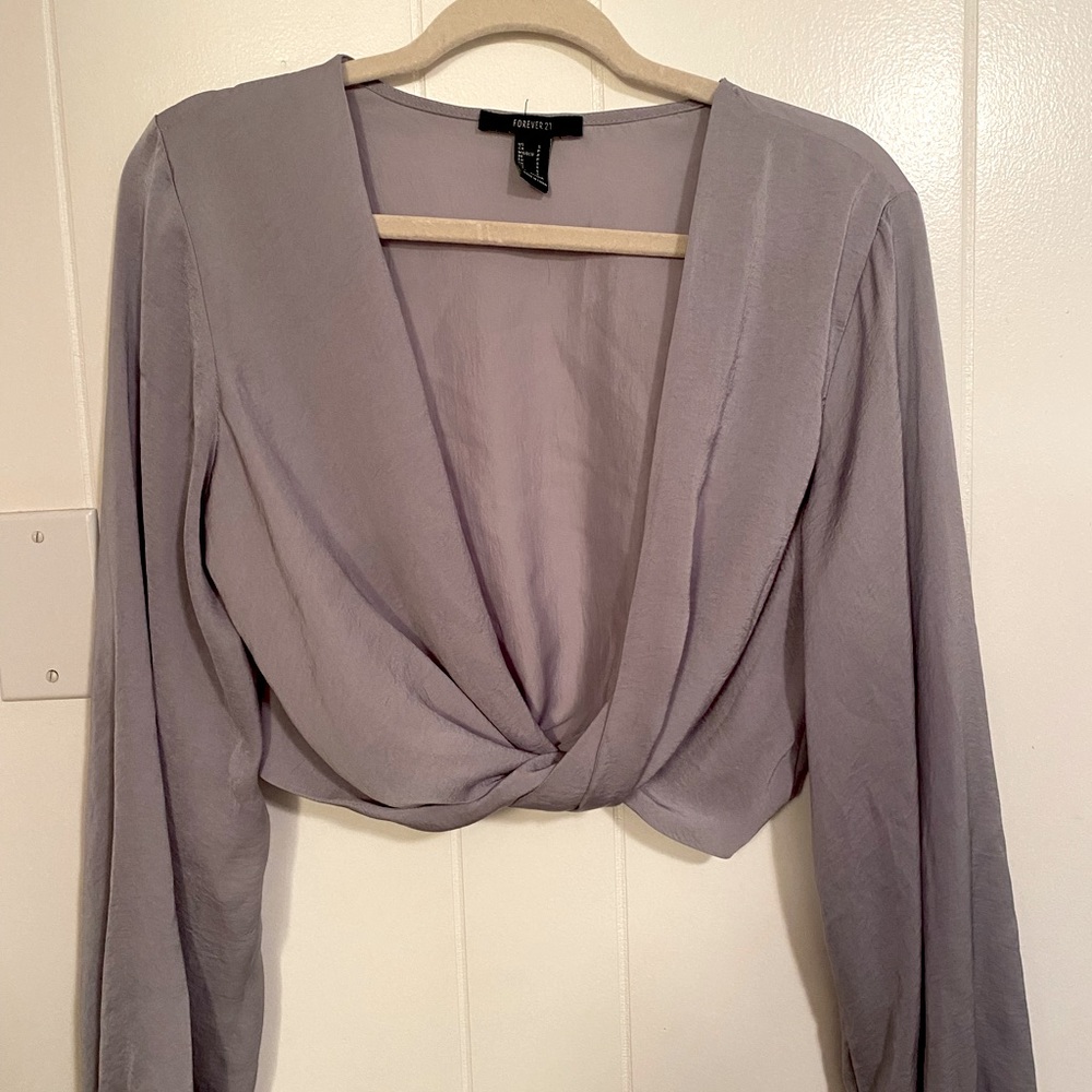 Forever 21 Silk Cross Top